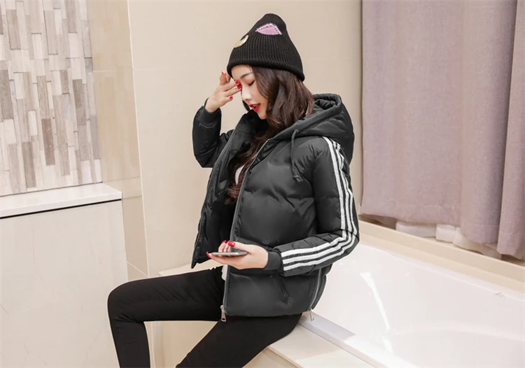 New Winter Jacket Women Fashion Coat Padded Solid Hooded Jacket Outwear High Quality Slim Parka Women's Clothing