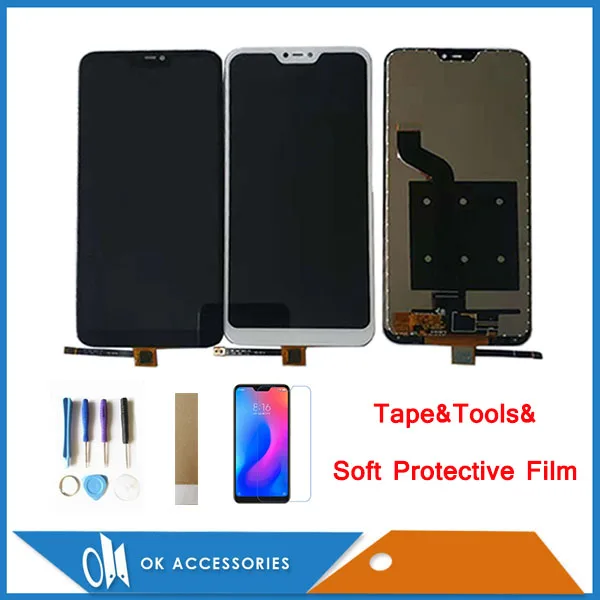 

5.84 Inch For Xiaomi Mi A2 Lite/ Redmi 6 Pro LCD Display+Touch Screen Digitizer Black White Color With Kit