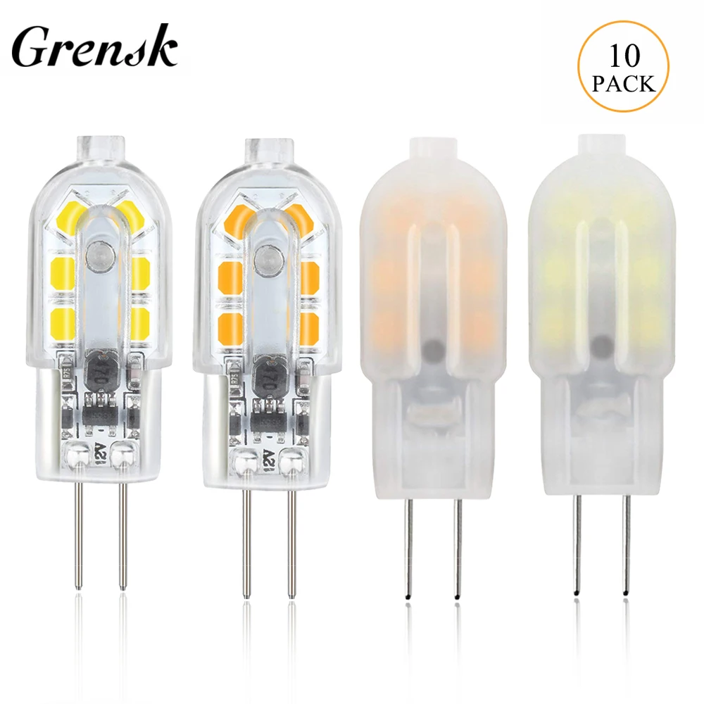 Сменная галогенная Светодиодная лампа Grensk G4 SMD2835 12 В 2700 в переменного тока 1 Вт 6000
