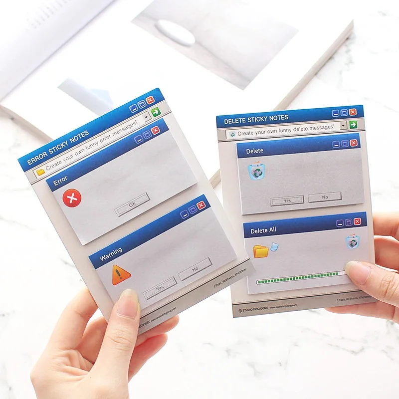 

Computer System Shape Memo Pad Cute Sticker Notes School Office Stationery Paper Notes Sticky Pads Stationery Sticker