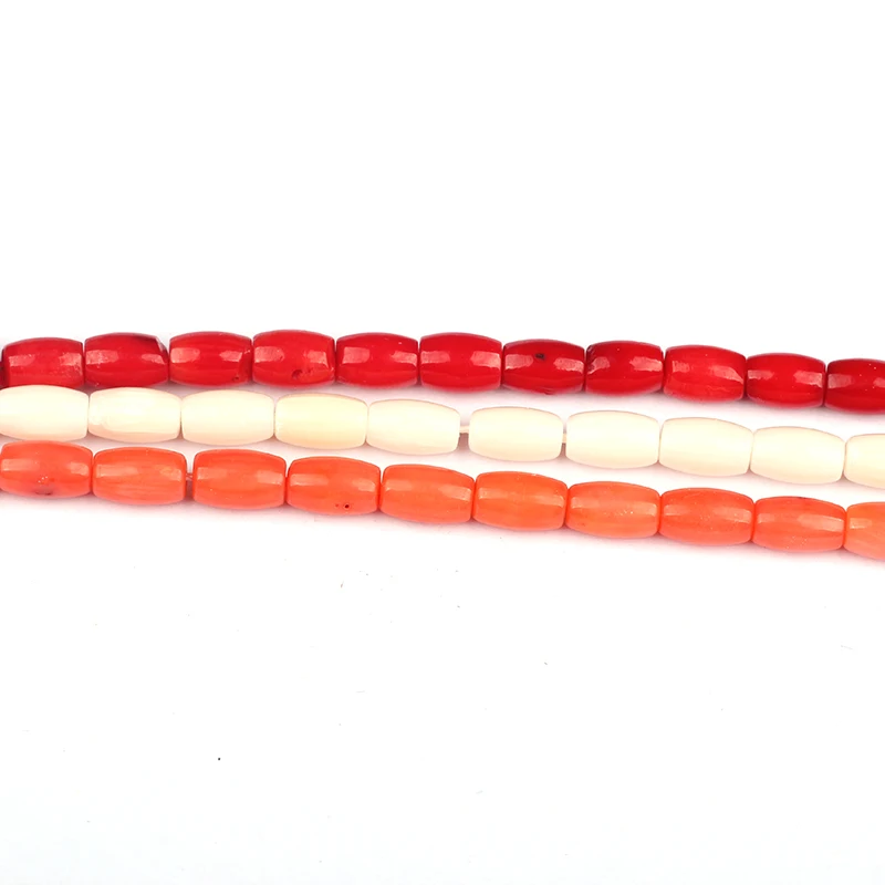 4*8 мм, 50 шт./лот, натуральный камень, белый, оранжевый, красный, коралловый, овальные бусины для самостоятельного изготовления ожерелья, браслетов, ювелирных изделий, аксессуары