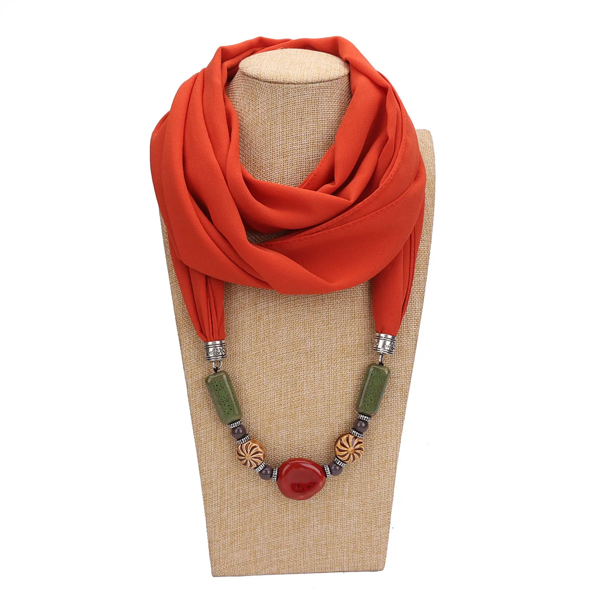 Модная вуаль, ювелирное изделие, ожерелье с кисточкой, шелковый шарф, бисерный шарф, Женский хлопковый шарф, платок