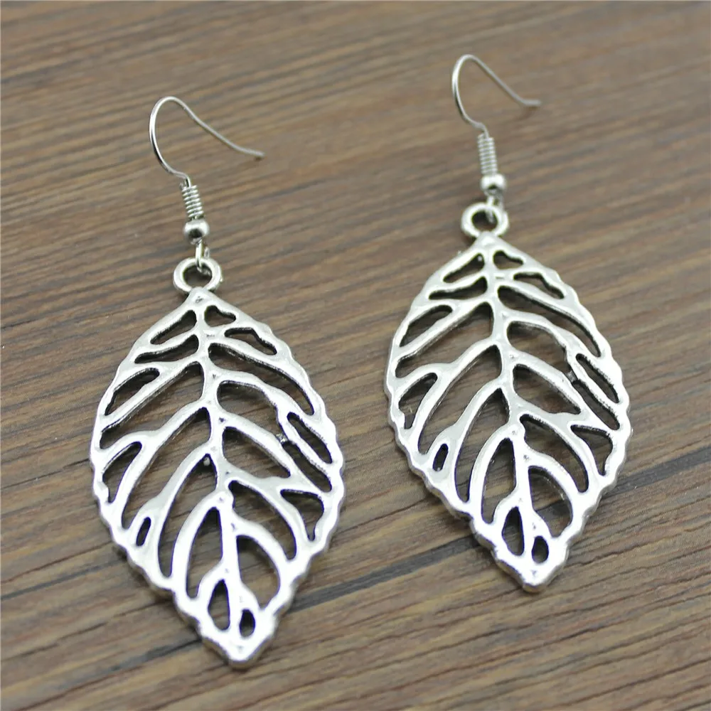Buy Handmade Antique Silver Color Big Hollow Leaf