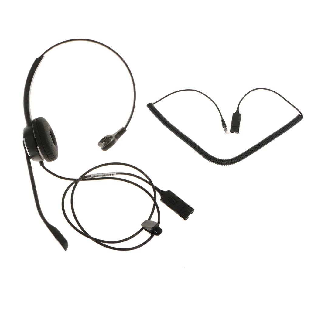 QD-RJ9 Call Center Corded Headset Noise Cancelling For Landline Phones