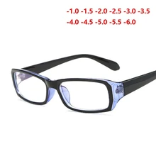 Готовые Очки для близорукости с градусом, женские и мужские короткие очки для коррекции зрения, черная, синяя, красная оправа с диоптриями, прицельные очки по рецепту