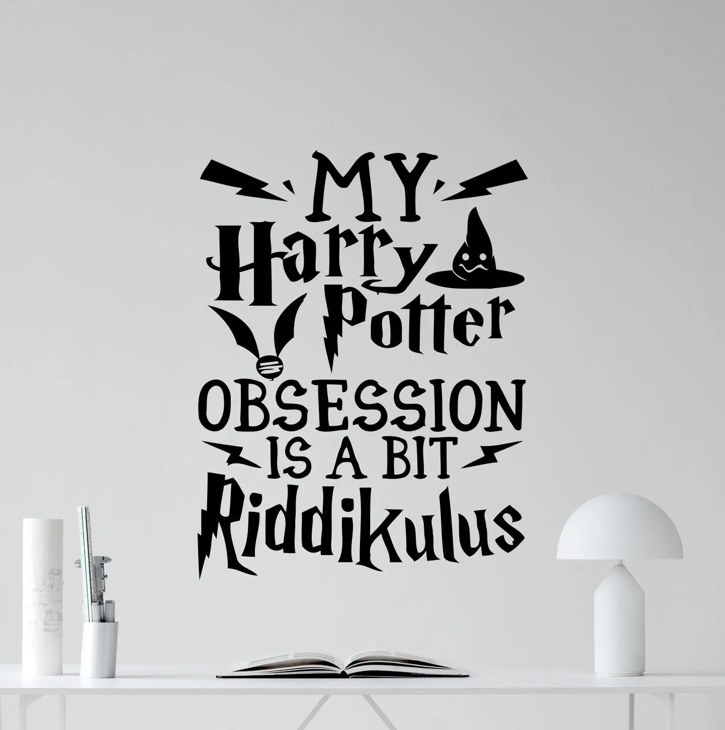 Carton Harry Potter Wall Decal Movie Quote Poster Vinyl Sticker Kids