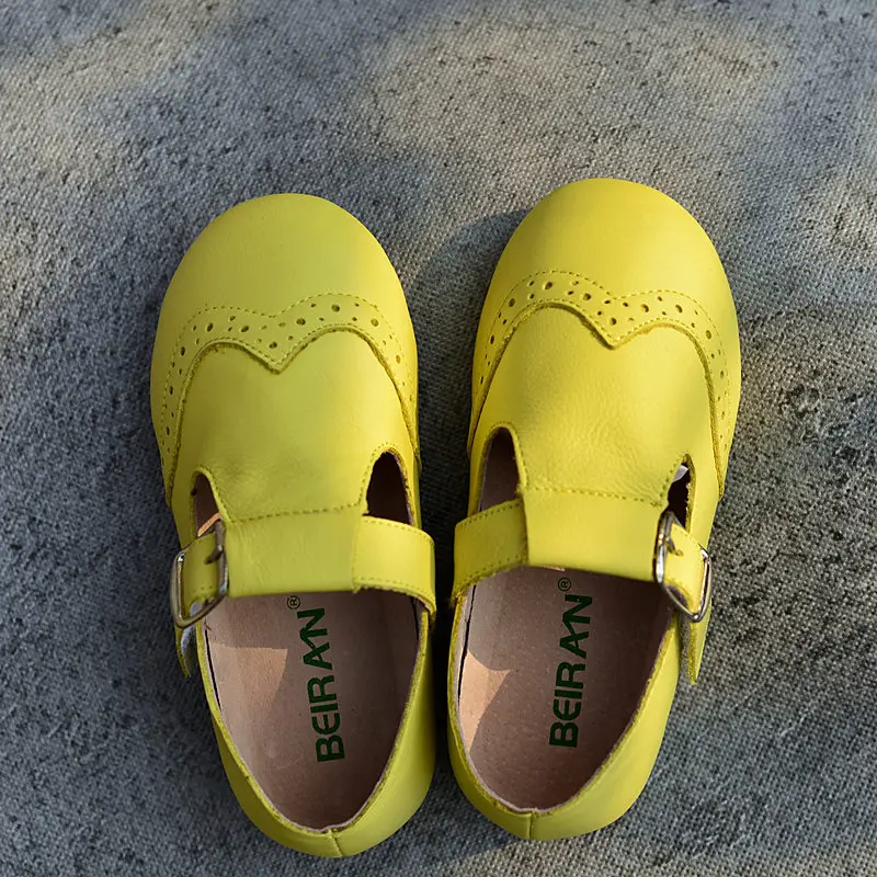 

Girls Flats Mary Jane Style Genuine Leather Round Toe Princess Spring Shoes Chaussures En Cuir Pour Filles Solid Color Classic