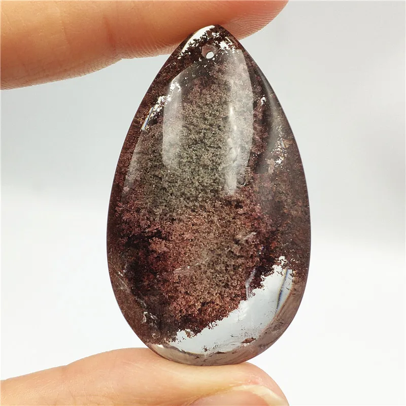 

Genuine Natural Red Phantom Necklace Pendant Water Drop 41x25x12mm Women Man Ghost Garden Anniversary Gift Drop Shipping