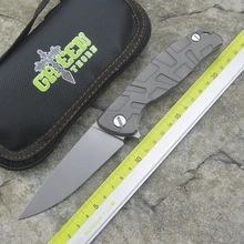 Зеленый шип F95 шарикоподшипники складной нож D2 лезвие углеродное волокно титановая ручка Кемпинг Охота Открытый Инструменты