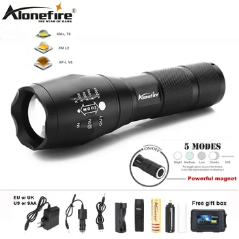

AloneFire G700N XM-L2 led flashlight outdoor lantern Waterproof Zoom Magnet travel hunting torch lamp 18650 Rechargeable battery
