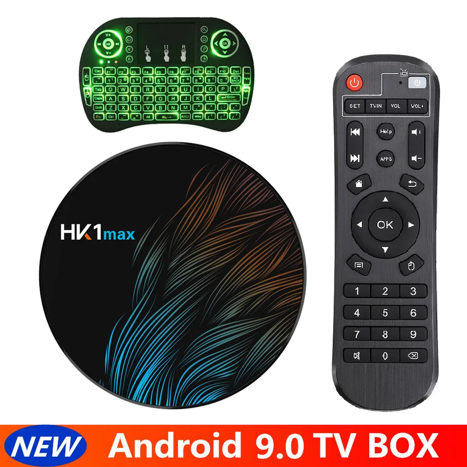 Original HK1 max Android 9.0 TV BOX Smart 4K Quad-Core 4GB 64GB H.265 WiFi Media Player HK1max Set top box 32G 16G | Электроника