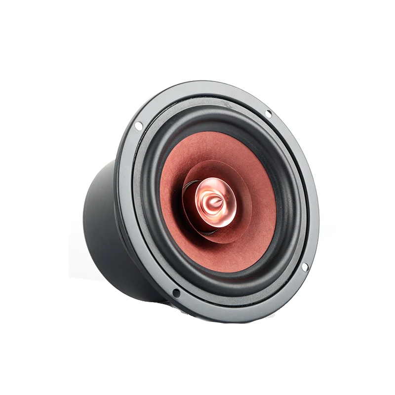 

2PCS Ouxiang QY-405 4'' Full Frequency Speaker Driver Special Mixed Red Paper Cone Shielded 4/8ohm 15W Round/Square Optional