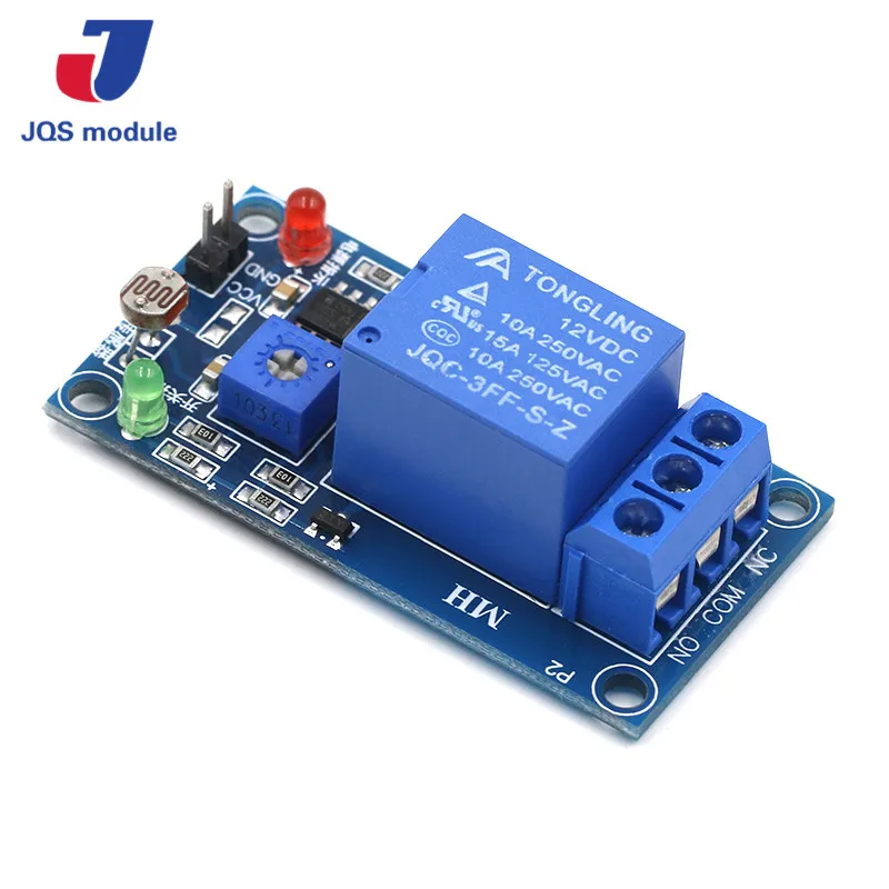 

5V 12V Light Photoswitch Sensor Switch LDR Photoresistor Relay Module Light Detection Photosensitive Sensor Board For Arduino