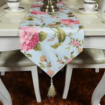 

Fashion Amazing ROSE flowers table runner Lace Luxury Table flag