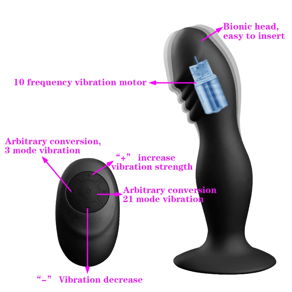 Wireless Remote Anal Dildo Vibrator Prostate Massager G-spot Stimulator 10 Speeds Charging Anal Penis Vibrator Sex Toys for Men 2 Wireless Remote Anal Dildo Vibrator Prostate Massager G-spot Stimulator 10 Speeds Charging Anal Penis Vibrator Sex Toys for Men 2