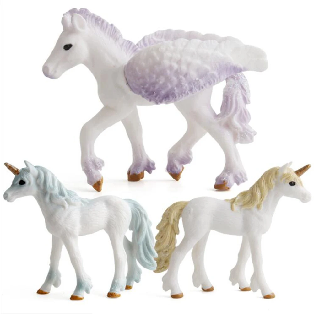 Buy Mini Plastic Unicorn Model Toys Table Decoration