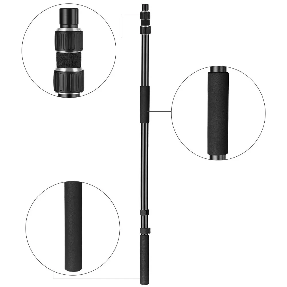 Neewer портативный 3 секции растягивающийся ручной микрофон бум полюс стандарт 5/8 дюймов-27 нитей регулируемая длина 3-8 футов