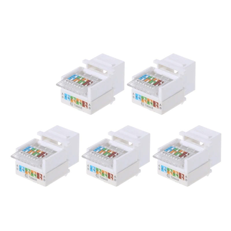 

5pcs CAT5E UTP Network Module Tool-free RJ45 Connector Cable Adapter FOR AMP