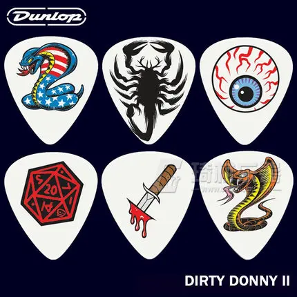 Гитара Dunlop Dirty Donny 2 набор из 6 медиаторов 3 разных датчика | Спорт и развлечения