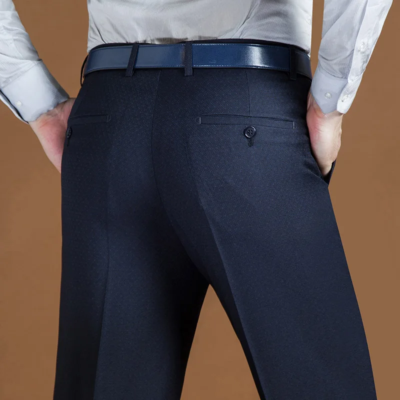 29-50 мужской деловой костюм, мешковатые брюки, весна-осень, мужские повседневные Классические тонкие 10 цветов, обычные, подходят для офиса, официальные длинные брюки - Цвет: 577 Blue Gray1