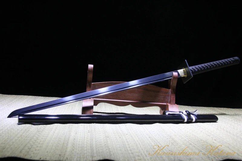 Handmade Damascus Steel Folded Steel Japanese Ninja Straight Sword