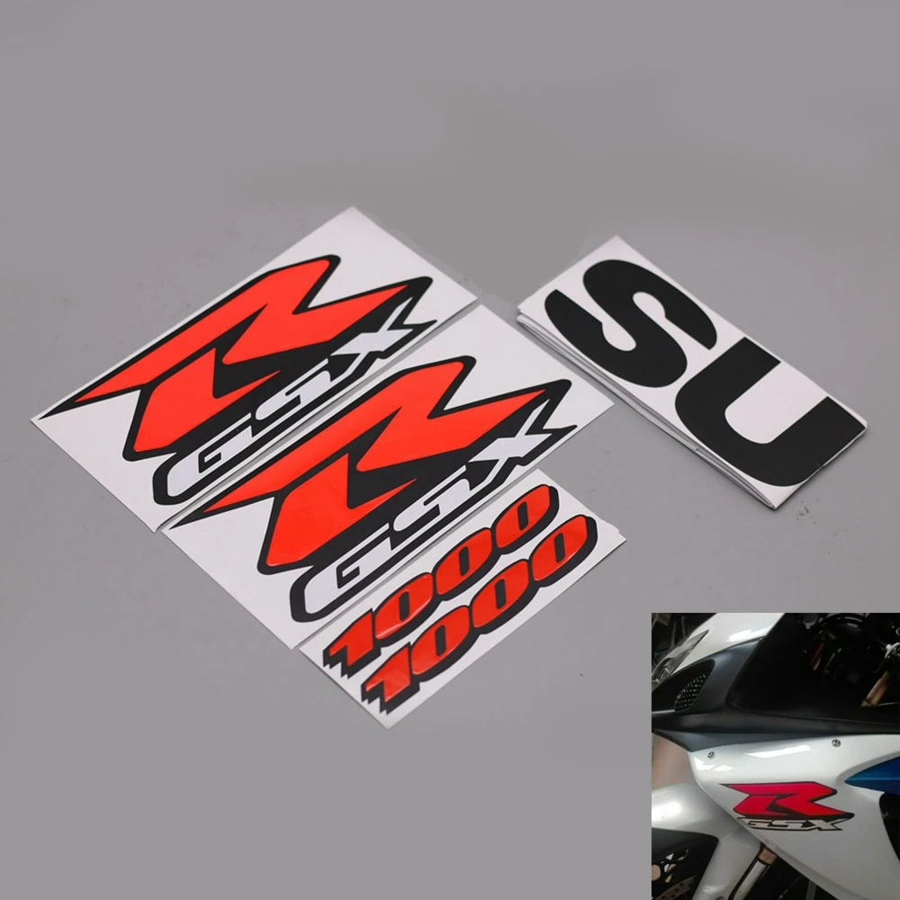 

Motocycle Red GSX-R 3D Fairing Kit Bodywork Decals For Suzuki GSXR1000 GSXR 1000 Motorbike Stickers Accessory
