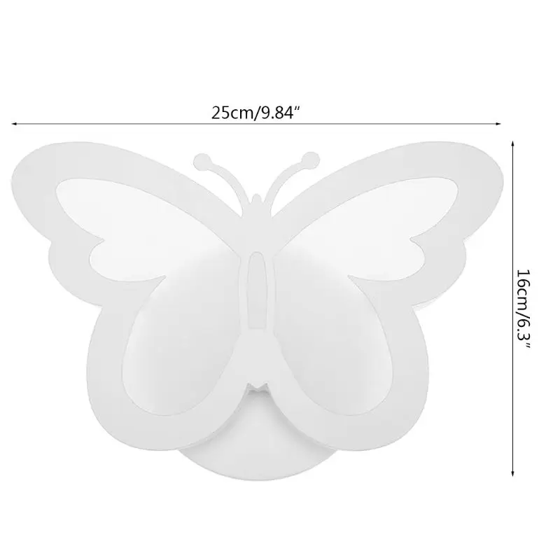Светодиодный светильник, настенный светильник, акриловое ночное бра, 12 Вт, AC90-260V в форме бабочки, для помещений, ванной, спальни, гостиной, прихожей, Decorat qiang