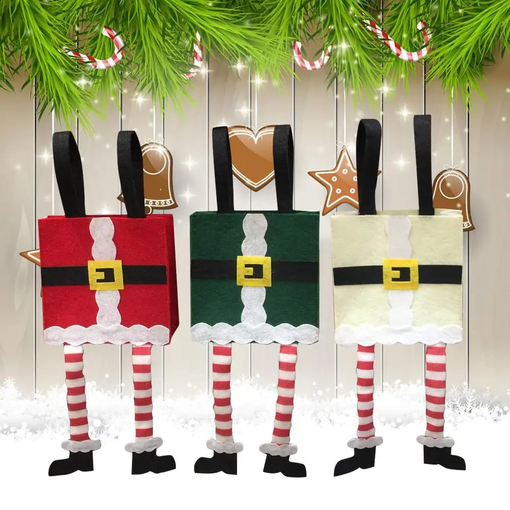 

Cute creative Christmas Candy Gift Bag Santa Claus Christmas Decorations Xmas Children Kids Candy Bag Packaging Bags Pouches