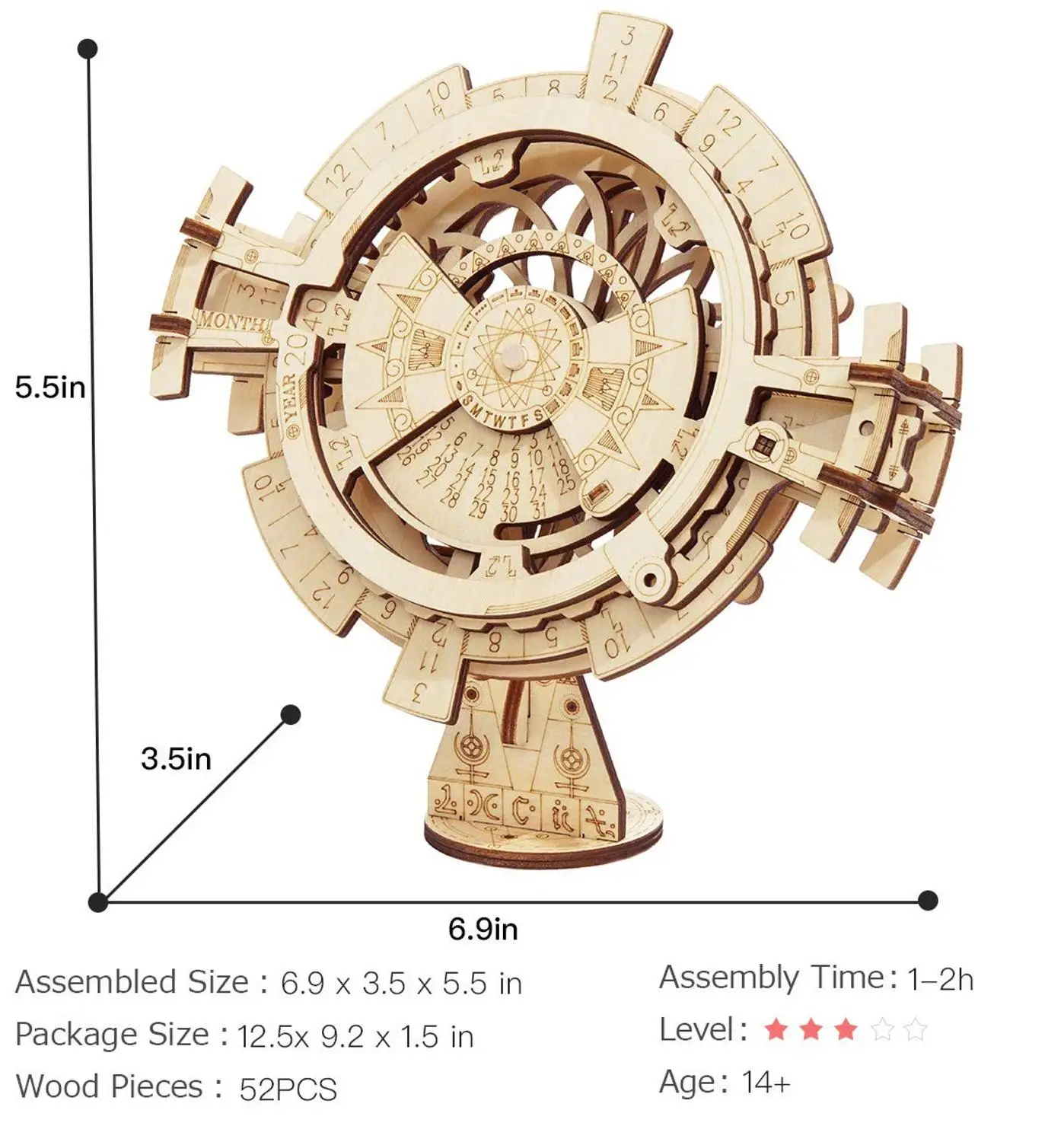 Najtaniej Robotime New Arrival DIY 3D wieczny kalendarz drewniane Puzzle gry montaż zabawki prezent LK201 dla Dropshipping