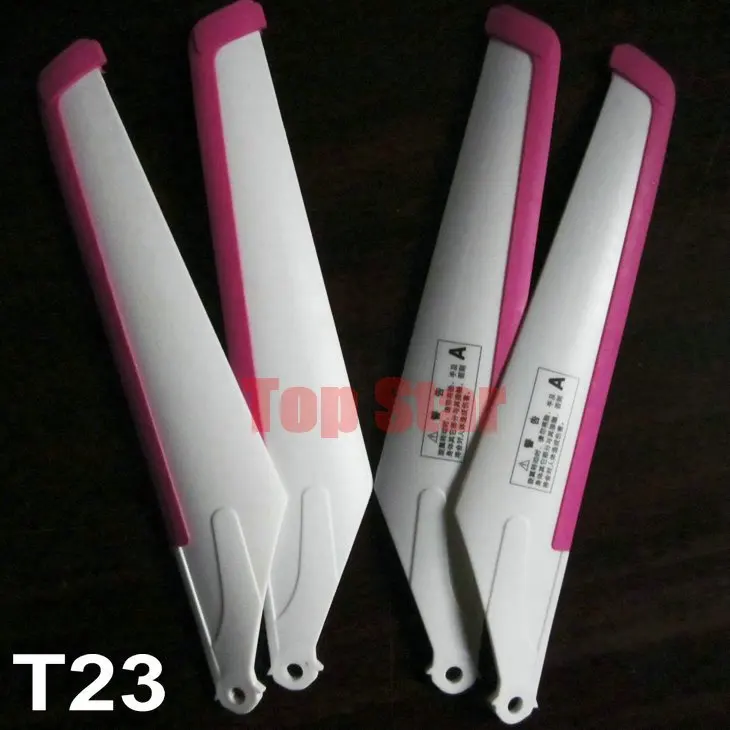 wholesale RC helicopter spare parts main blades MJX T23 big propeller rotor blades color yellow purple
