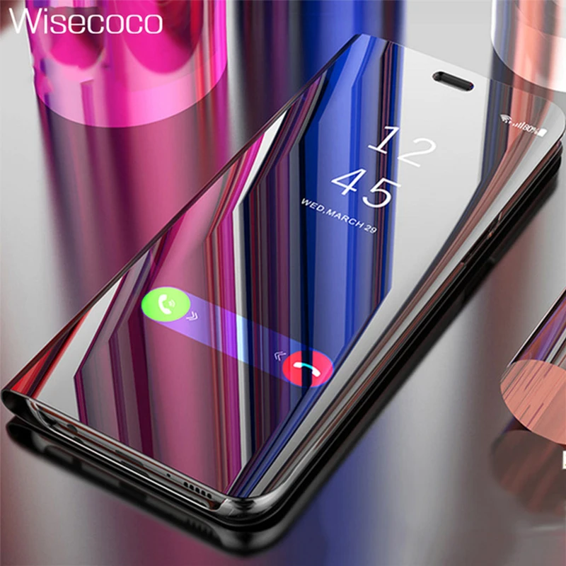 

Luxury Flip Case For Oneplus 6 Touch Stand Oneplus6 Leather Original 360 Mirror Cover Full Body Phone Cases for One Plus 6 Etui
