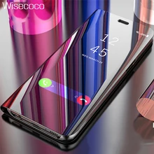 Люксовый чехол на застежке для Oneplus 6 сенсорный стенд Oneplus6 кожа Original 360 зеркала всего тела телефон чехлы для One Plus 6 Etui