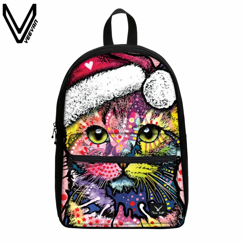 VEEVANV Sac A Dos Colors Cat School Backpacks Female Big Teenage Girl Canvas Mochila Gato Animal Print Bookbags Laptop Rucksack bookbags-for-girls : image VEEVANV Sac A Dos Colors Cat School Backpacks Female Big Teenage Girl Canvas Mochila Gato Animal Print Bookbags Laptop Rucksack bookbags-for-girls
