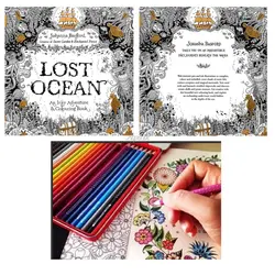 «Lost Ocean» нарисованные красками книга книги для граффити живописи для взрослых детей новый Z11 Прямая поставка
