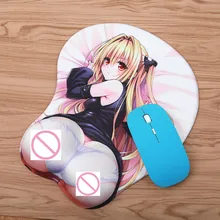  Japanese Anime 3D Mouse Pad Wristbands Cartoon Creative Sexy Mouse Pad Chest Laptop Soft Boobs Breast Wrist Rest Support Desktop 
