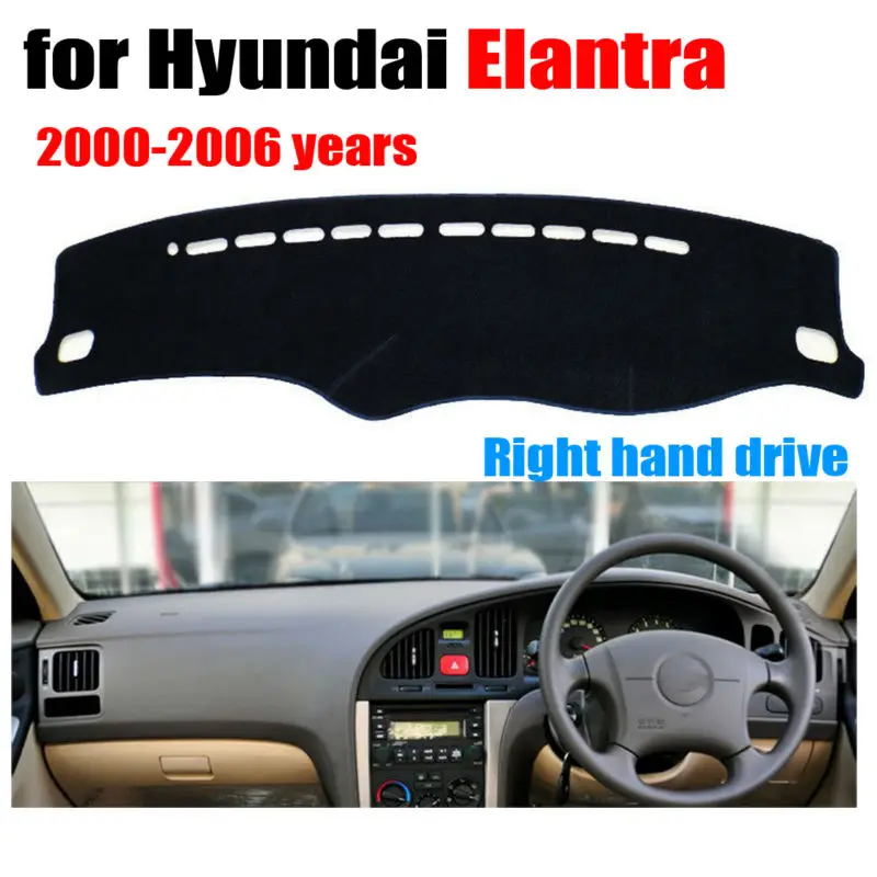 RKAC Car dashboard covers mat for Hyundai Elantra 2000 2006 years Right