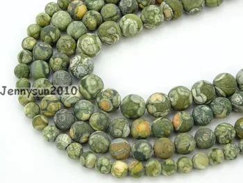 

Natural Matte Rhyolite Kambaba Ja-sper Gems Stone Round Beads 15'' 6mm 8mm 10mm for Jewelry Making Crafts 5 Strands/Pack