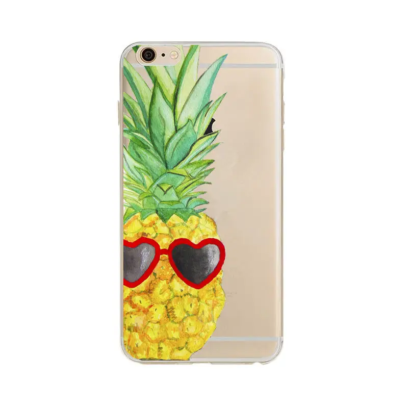 Zachte Tpu Vruchten Watermeloen Ananas Kiwi Case Cover Iphone 4 4S 5 5S 5C 6 6S 7 Plus Se X Xs 11 Pro Max Xr Silicon Capa