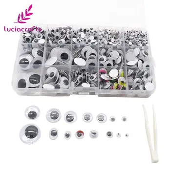 

New arrival Approx.1120 pcs 4-25mm Plastic Self-Adhesive Googly Wiggle Eyes For Toys Dolls DIY Scrapbook Accessories K0925