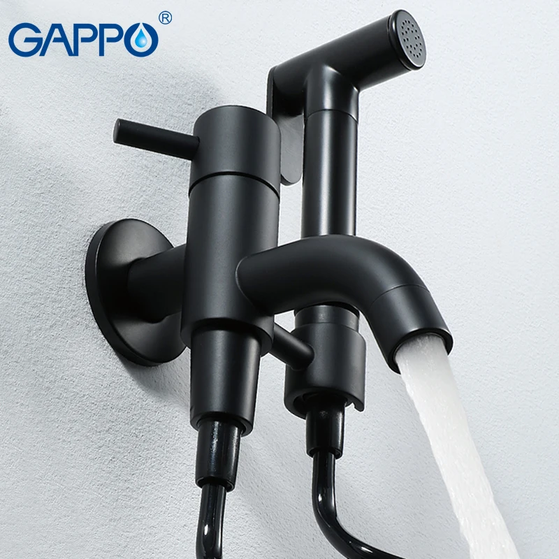 GAPPO Bidets black hygienic shower bidet toilet sprayer muslim shower bathroom bidet faucet wall mount washer mixer taps