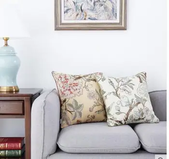 

American country light luxury embroidery pillowcase Model room living room sofa pillowcase