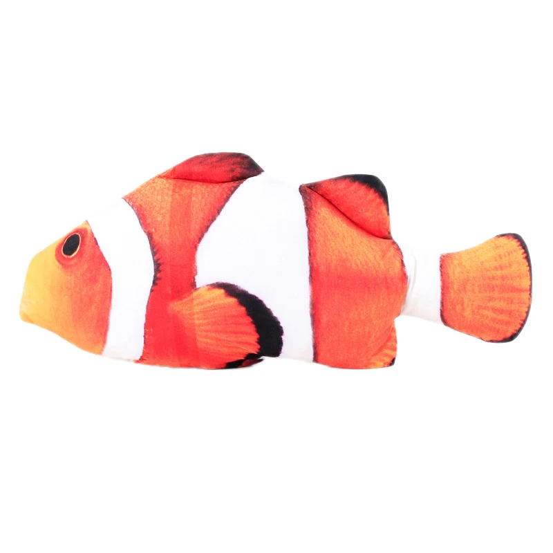 Милая имитация кошачьей рыбы, мягкая подушка, кукла, рыба, играющая игрушка, подарки для питомца, плюшевая креативная 3D игрушка в форме карпа, кошки, подарок - Цвет: clown fish