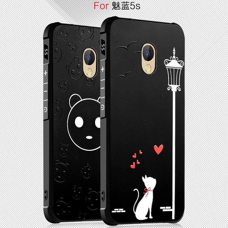 

For Meizu M5S Case Fashion 3D Soft Silicone Painting Cartoon Frosted Protective back cover case for meizu m5s mini phone shell
