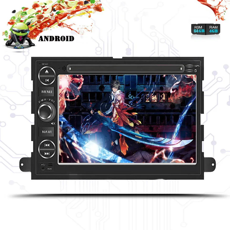 Clearance Bluetooth Android 9.0 Octa Core Car Dvd Radio Stereo Player For Ford F150 F350 F450 F550 F250 Fusion Expedition Mustang Explorer 1