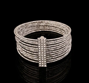 Модные золотые серебряные браслеты в стиле панк хип-хоп, браслет для женщин, бижутерия, модные аксессуары - Окраска металла: Silver Style 7