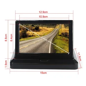 Image 5 - ANSHILONG 5 "طوي لون شاشة LCD سيارة عكس الرؤية الخلفية رصد لسيارة كاميرا الرؤية الخلفية