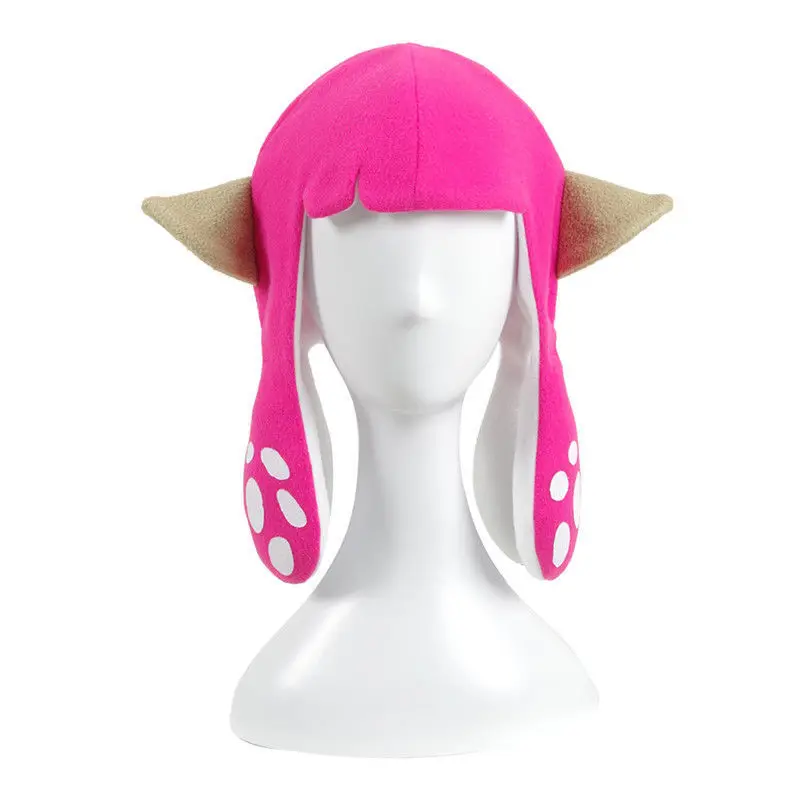 Rose 35 cm Splatoon 2 Inkling кальмар Косплэй шляпа вечерние Балаклава забавные Carniva Хэллоуин аксессуары Костюмы для косплея яркие шапки - Цвет: Rose 35 cm