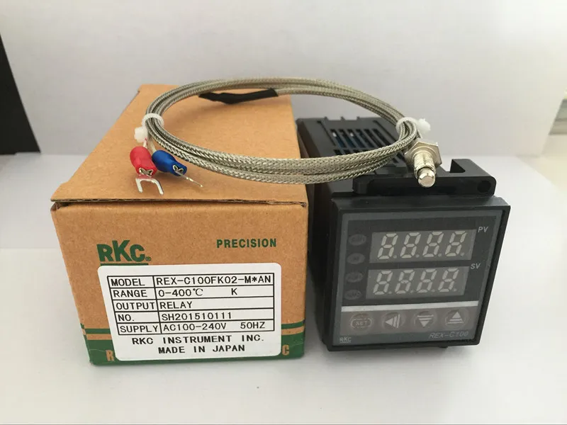 Dual Digital Rkc Pid Temperature Controller Rex-c100 With K Thermocouple, Relay Output / Ssr Output - Thermometer Hygrometer - AliExpress