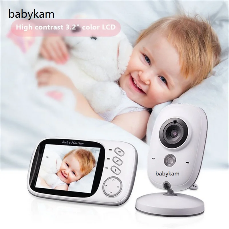 Videcam Cry Baby Video Nurse 3,2 дюймов TFT lcd IR ночного видения температурный монитор 8 колыбельных многоязычное меню видеоняня