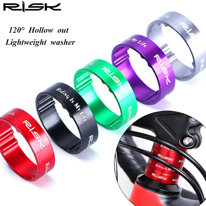 

4pcs 5mm/10mm Ultralight Aluminum Alloy Headset Spacer MTB 28.6mm Fork Washer for Mountain Bike Handlebar Washer Bicycle Parts